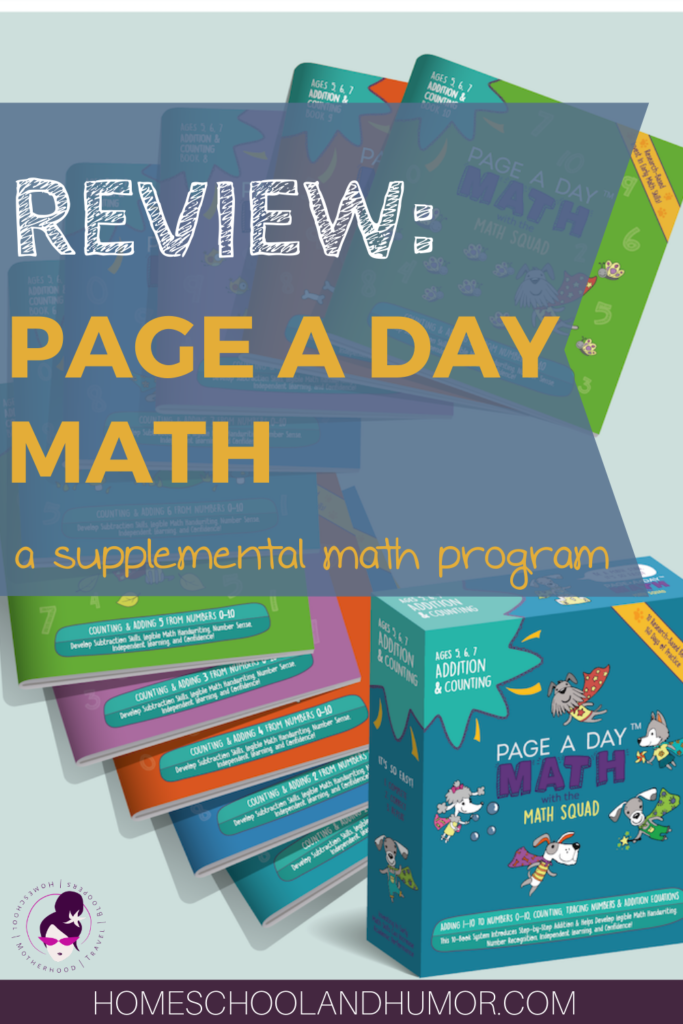 Sometimes we all need just a little extra practice in an area to sharpen our skills. Page A Day Math offers this skill sharpener in math, from PreK all the way to division. Do a math page a day and your kiddos will be well on their way to math success, all while having fun in the process. #homeschoolmathcurriculum #supplementalmath #hsreviews #pageadaymath #pageadaymathwiththemathsquad #freeproductreceived 