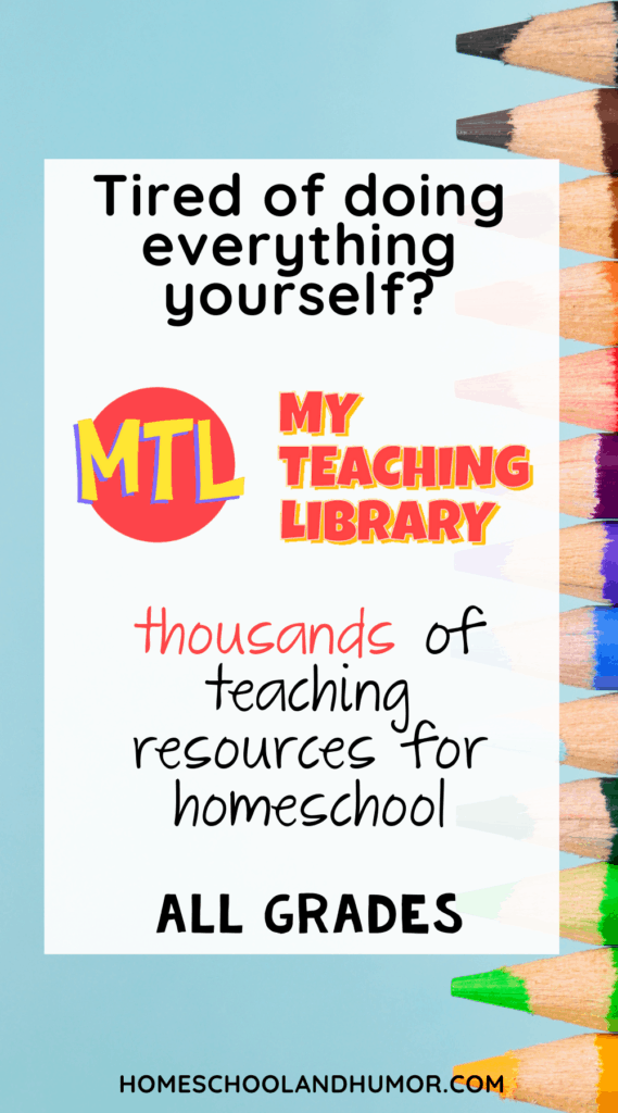 Tired of creating all those teaching resources for homeschool yourself? My Teaching Library is a one-stop-shop for thousands of teaching resources! It's my Go To place for homeschool resources! Read the review. #homeschool #teachingresources #homeschoolresources #myteachinglibrary