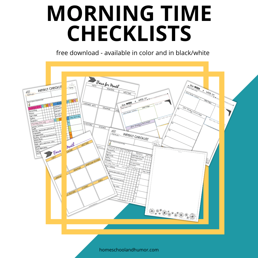 morning time checklists