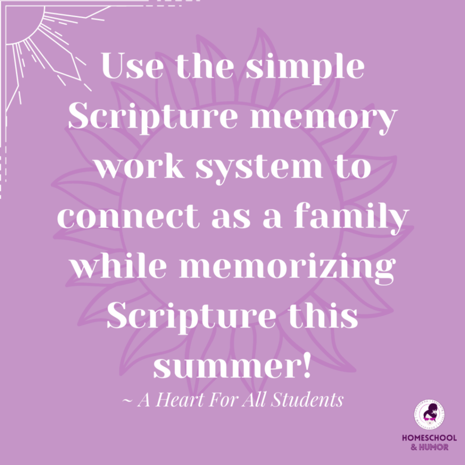 use the simple scripture memory work system