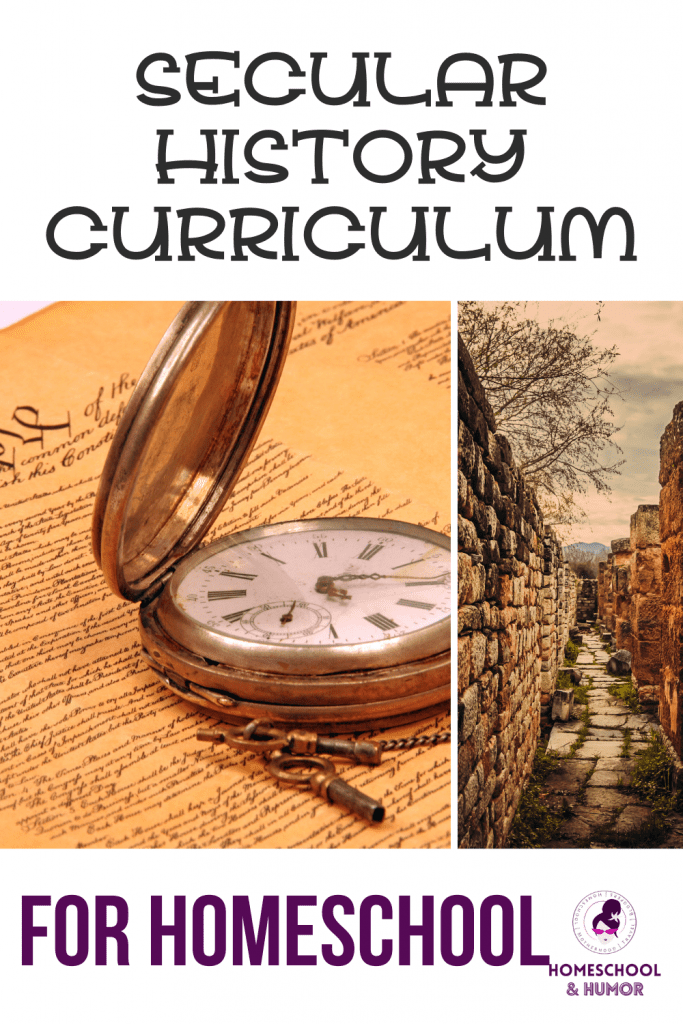 Sometimes you want a history curriculum that's religion-neutral for many different reasons, even if you are a Christian. Find out the best secular homeschool history curriculum options I found that are available for middle school students!