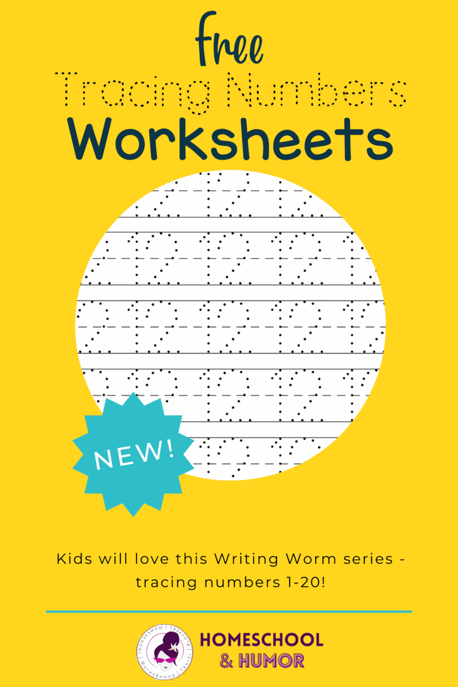 Free Tracing Numbers Worksheets (1-20) for Preschool & Kindergarten Kids