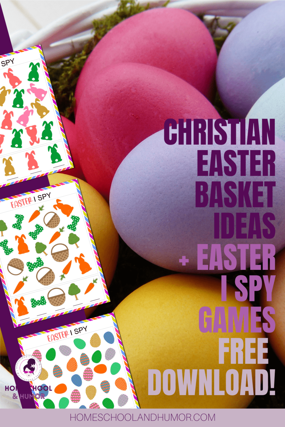 Cute Christian Easter Basket Ideas (+ Free Easter I Spy Printables!)