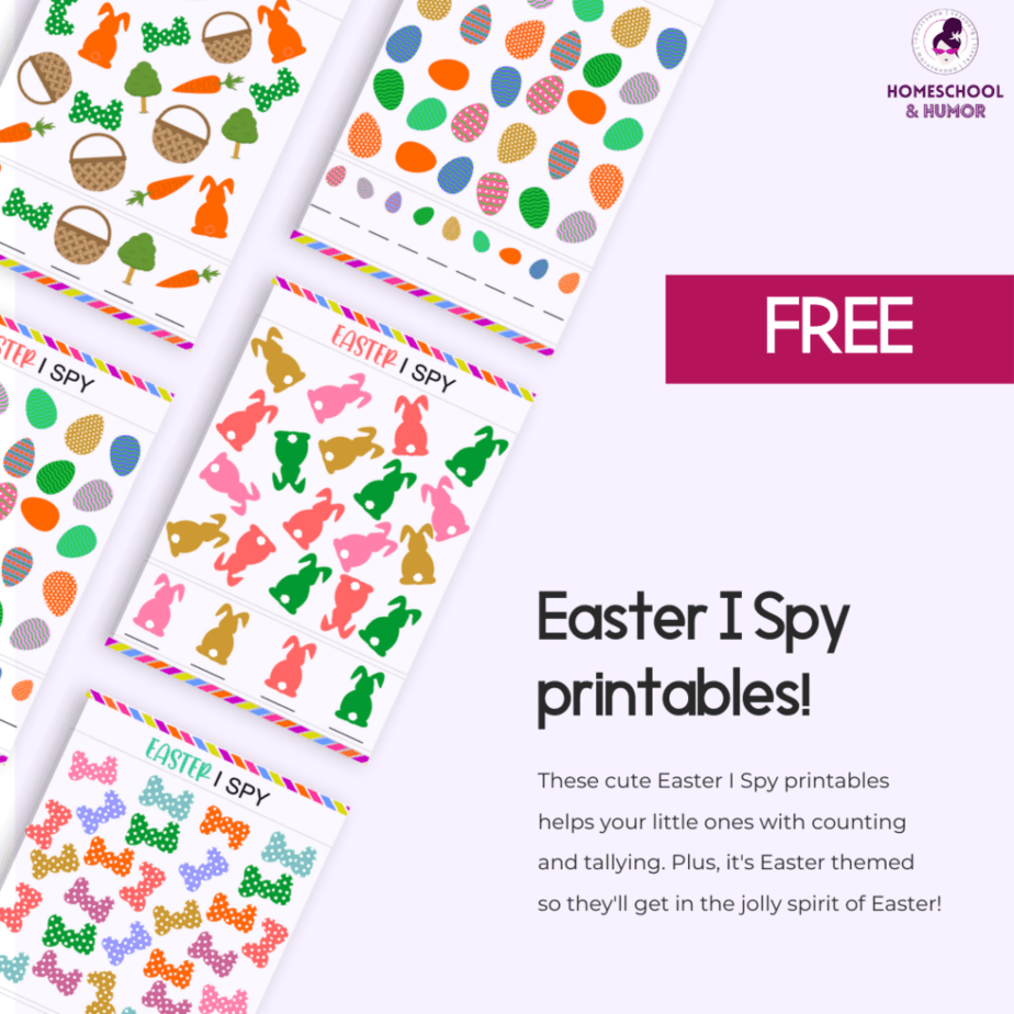 Easter I Spy printables for preschoolers and kindgarteners - free download