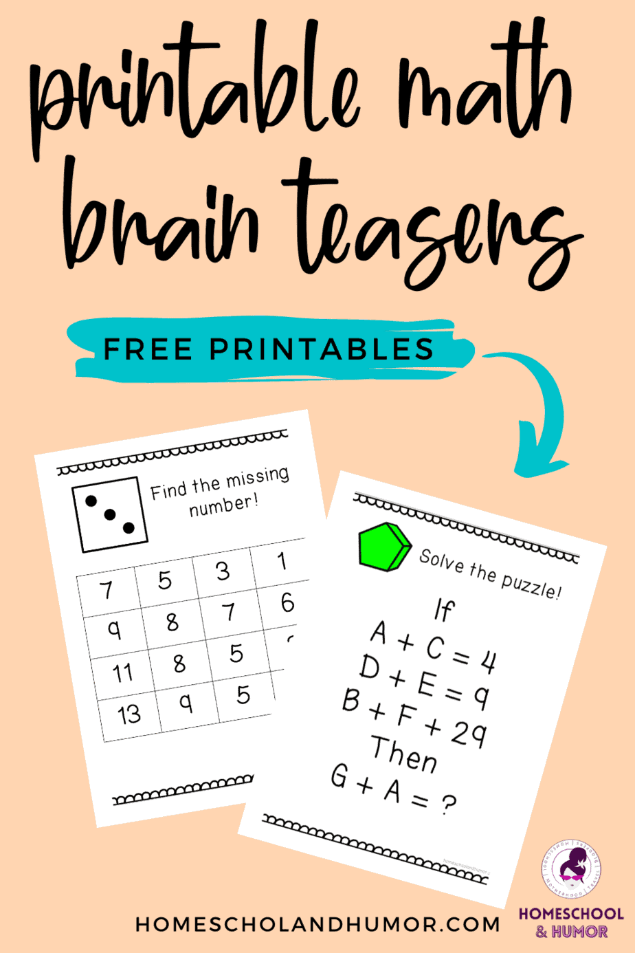29 Fun Printable Math Brain Teasers To Practice Elementary Math Skills