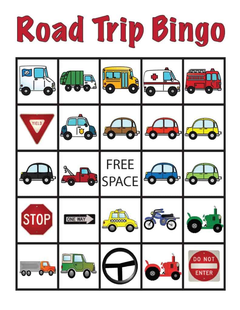 road trip bingo