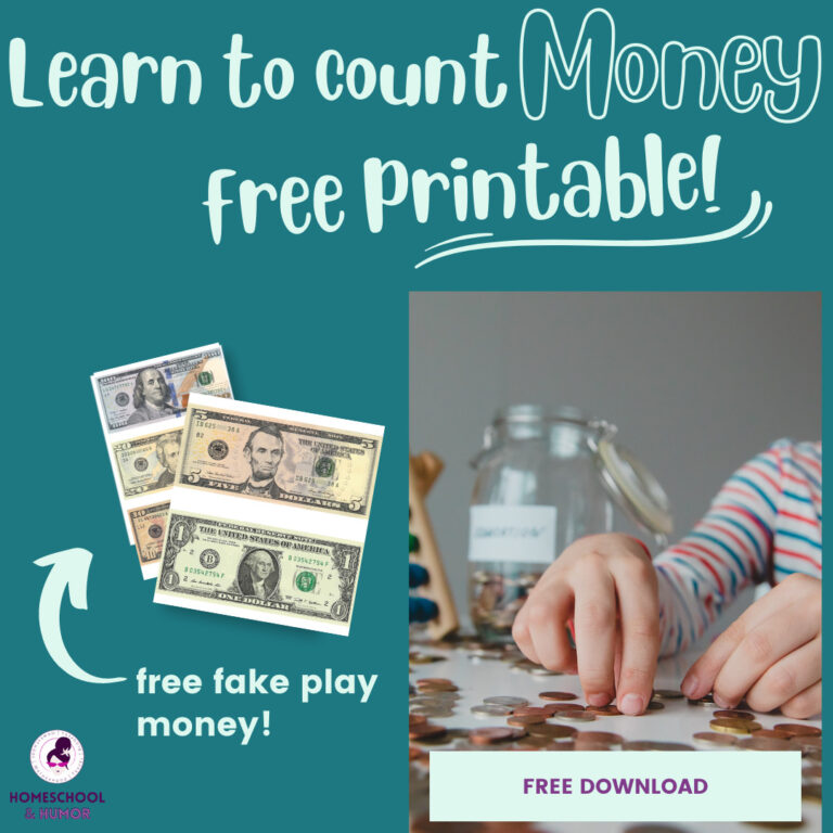 FREE Classroom Fake Money Printable For Kids to Practice Money