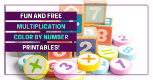 multiplication color by number printables