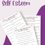 Does your baby preteen or teen girl need a self esteem boost lately? Does she need more confidence quotes for girls self esteem in her life? Girls and teens need to be reminded of their own beauty and power every day, and quotes are a great way to do this. Here are some beautiful self confidence quotes for girls and teens (even you as a mom can use!) to build up confidence and empower her to keep her head held high. Plus, download the free quote sheet to keep on hand forever!