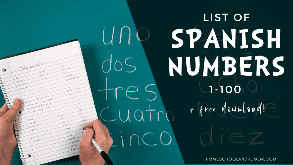 List of Spanish Numbers 1-100