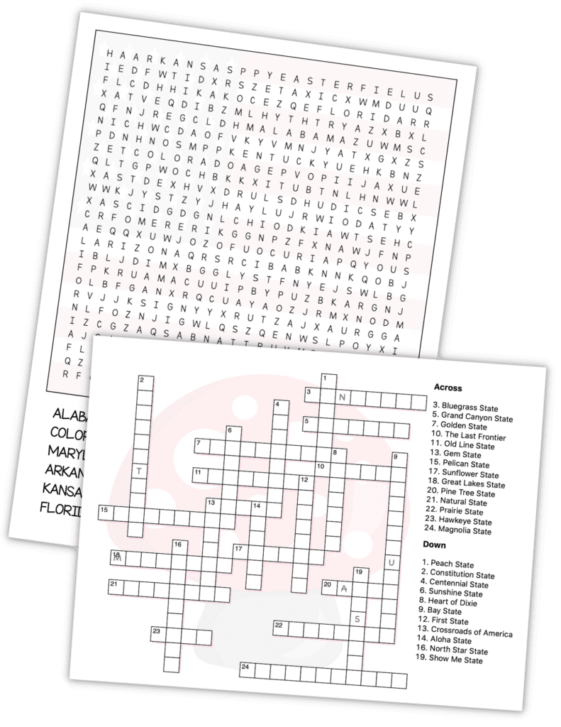 crossword and word search