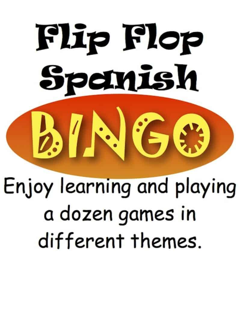 Flip Flop Spanish Bingo - 17 games set
