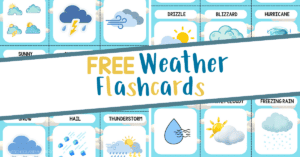 weather flashcards printable