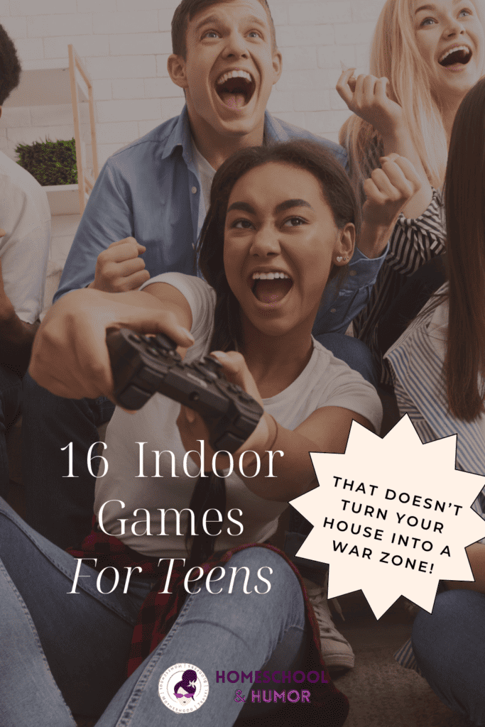 Discover the ultimate guide to keeping teens entertained indoors and transform your living space into a fun zone with these 16 indoor games for teens! Perfect for those homeschool days or boredom buster breaks, these fun games for teens indoor will have your teens have a grand time, all while sharpening their thinking skills. Choose from 16 of the fun games to play with teens indoor, along with step by step instructions.  | indoor games for teens at home | indoor games for teens classroom